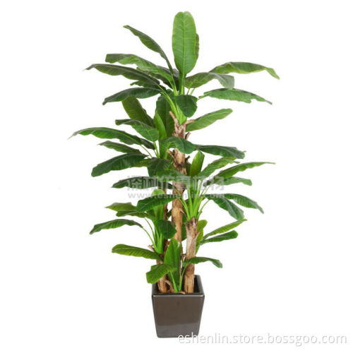 shenlin new 5-trunk indoor artificial banana tree for sale